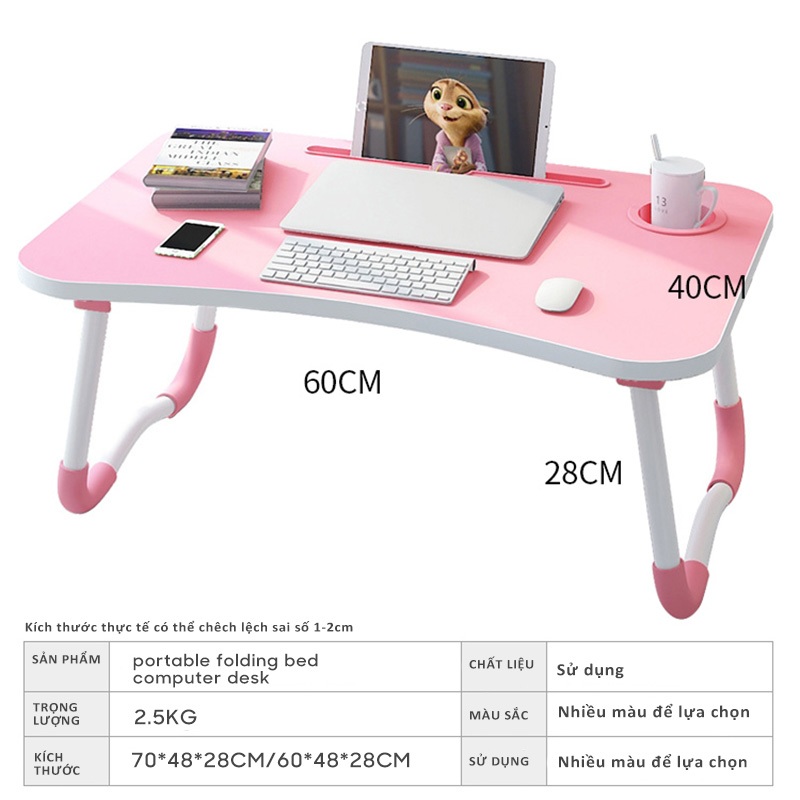 Bàn Học Bàn Làm Việc Bàn Laptop Ngồi Trên Giường Gấp Gọn Thiết Kế Đơn Giản Hiện Đại Đa Năng | BigBuy360 - bigbuy360.vn