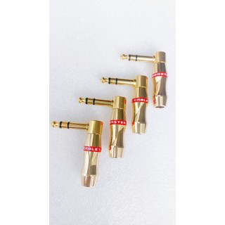 Jack 6 Ly stereo thẳng/ cong loại Xịn - giắc 6ly ste thẳng/ Góc Vuông Cong Chữ L hàn dây tín hiệu - Rắc 6.5