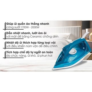 Bàn ủi hơi nước philips gc1756 2000w hàng mới chính hãng 100%