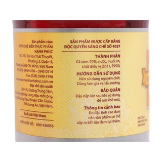 Hạnh Phúc Nước Mắm Cá Cơm 50 Độ Đạm 500ml