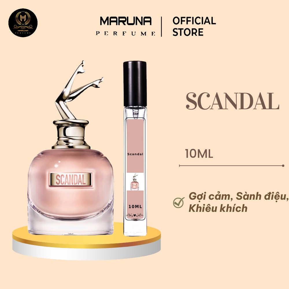 Nước hoa nữ Scandal By Night, Hương Thơm Nữ Tính Ngọt Ngào Quyến Rũ Chai10ml - Maruna Perfume