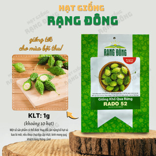 Hạt giống Khổ Qua Rừng Rado 52 (1g~10 hạt) trái sai, kháng bệnh tốt, trồng quanh năm - Hạt giống Rạng Đông