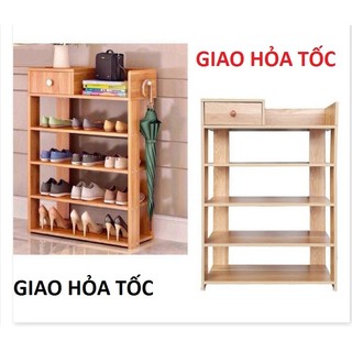 (HỎA TỐC) Kệ để giày dép 5 tầng bằng gỗ