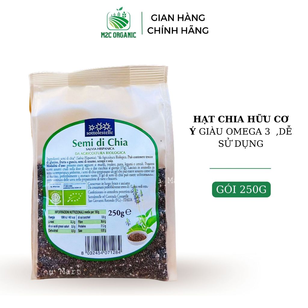 Hạt Chia hữu cơ 250g Sottolestelle