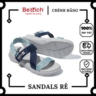 Giày Sandal Nam Nữ Đế Thấp Thể Thao Chính Hãng BERICH - Xám phối xanh NNT10