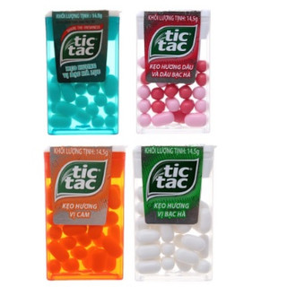 Kẹo tic tac 14.5g (bạc hà - bạc hà lục - dâu bạc hà - cam)