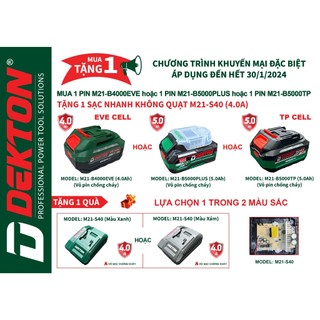 Pin Dekton M21-21V 6A PLUS 15 Cell (Pin chống sốc)