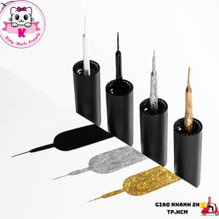  Cọ nét kim tuyến Barbie cao cấp đen trắng kim tuyến vàng kim tuyến bạc chai 6g - V&K Beauty 