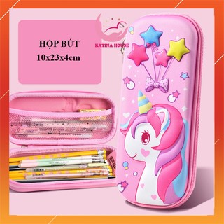 Hộp đựng bút 3D cho bé họa tiết hoạt hình xinh xắn, hộp hút bé trai bé gái đi học