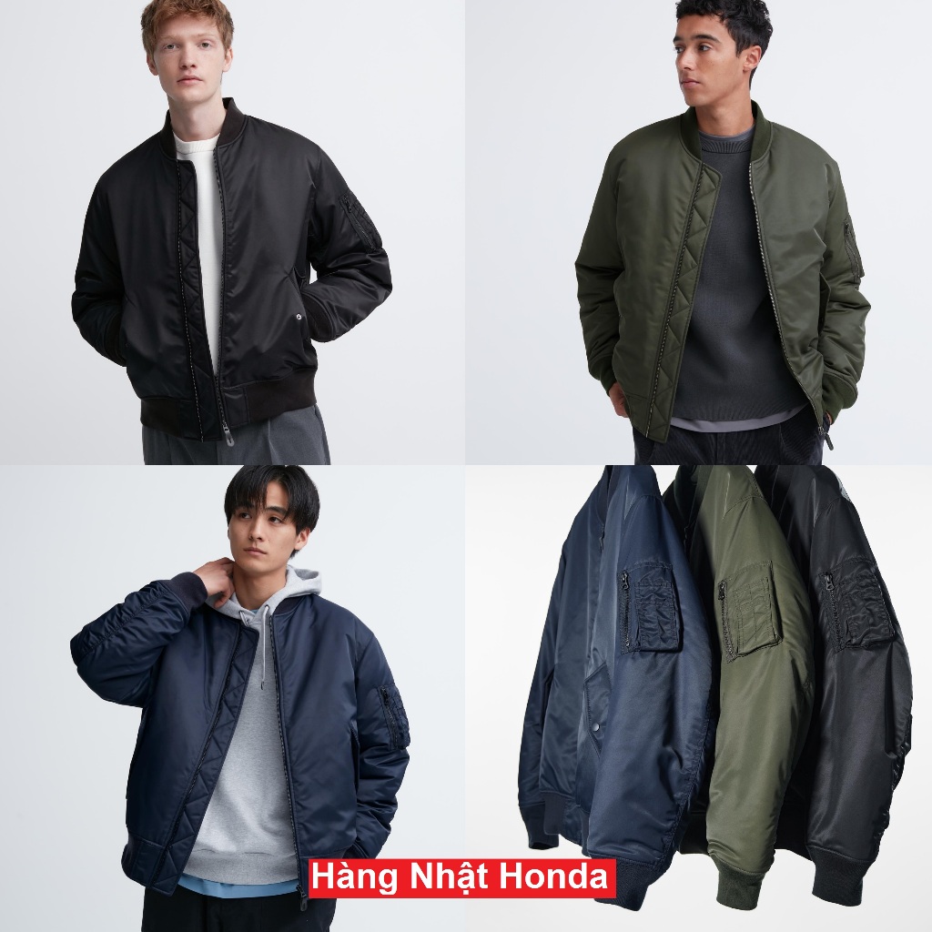 [Auth Uniqlo] Áo Khoác Gió Bomber MA-1 Blouson Nam Uniqlo - Nhật Bản