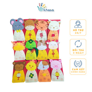 Túi Đeo Lì Xì 12 Con Giáp Đáng Yêu, Túi Lì Xì Cho Bé, Túi Đựng Lì Xì Đeo Chéo Dễ Thương - Khasa Việt Nam