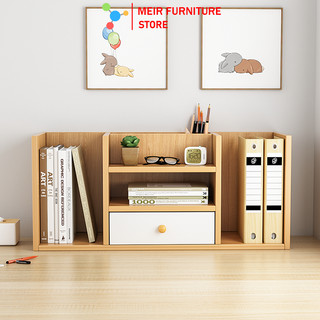 Kệ sách để bàn đa năng có hộc để đồ phong cách nordic thương hiệu meir furniture - gp258