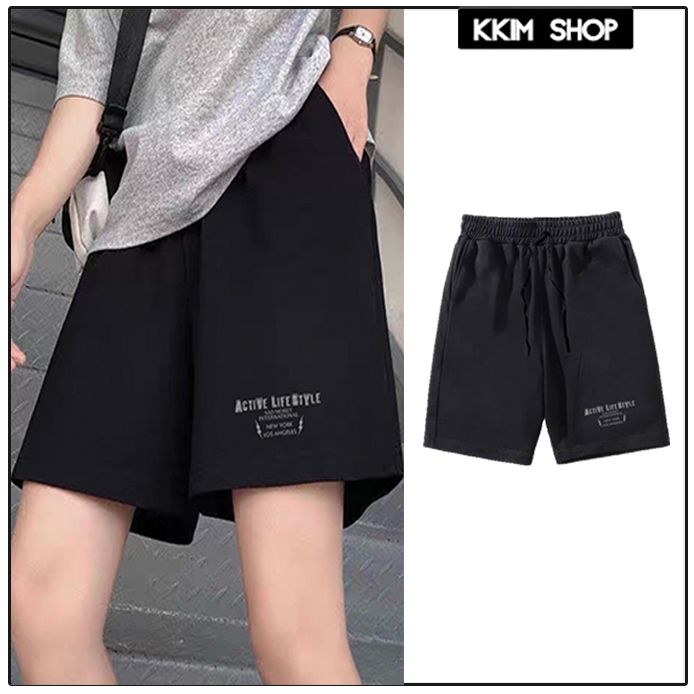 QUẦN SHORT KKIMSHOP, quần đùi thun nam nữ form rộng unisex, quần short mặc nhà nam nữ, XƯỞNG KKIM SHOP