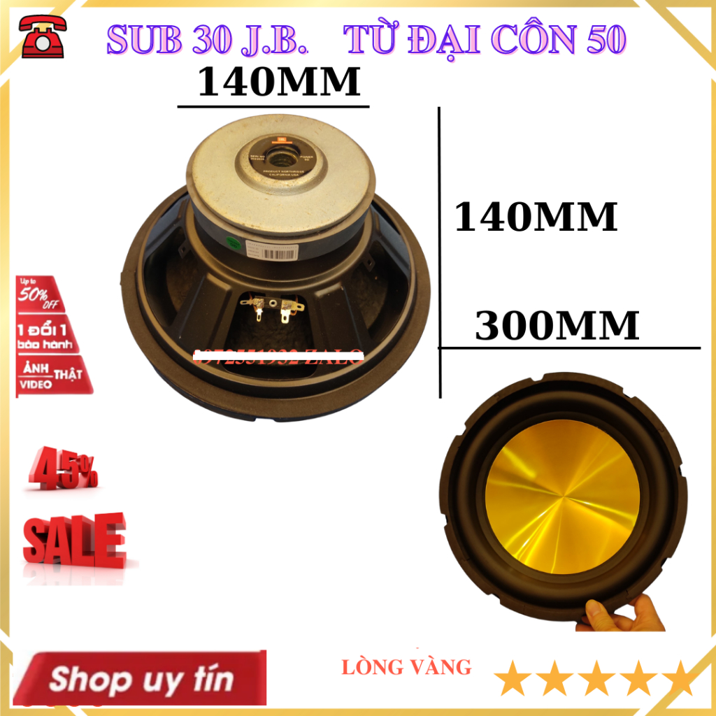 Một củ loa siêu trầm 30 PT AUDIO từ 140 COIL 50 - Đóng loa sub - Loa sub rời j bl 1209 -ĐIỆN TÍN AUD