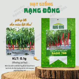 Hạt giống Ớt Chỉ Địa Lai F1 Rado 788 (0,1g~20 hạt) trái dài, chịu nhiệt tốt, năng suất cao - Hạt giống Rạng Đông