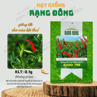 Hạt giống Ớt Chỉ Thiên Rado 799 (0,1g~15 hạt) siêu cay, trồng quanh năm, dễ chăm sóc - Hạt giống Rạng Đông