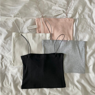 Áo 2 dây croptop trơn màu Basic 02