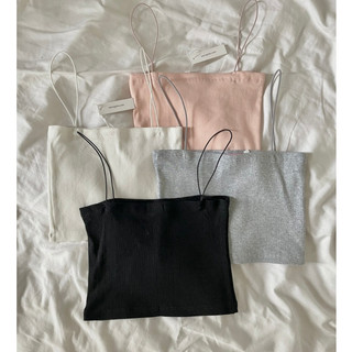 Áo 2 dây croptop trơn màu Basic 02