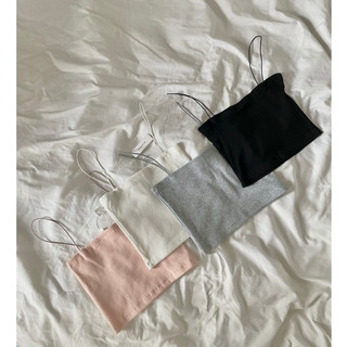 Áo 2 dây croptop trơn màu Basic 02