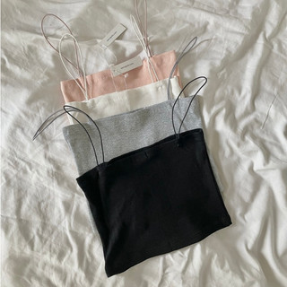 Áo 2 dây croptop trơn màu Basic 02