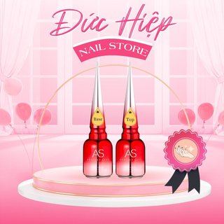 Sơn base top sơn gel AS móng tay top trứng cút dùng máy hơ gel 15ml