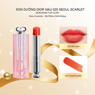  Son Dưỡng Dior Addict Lip Glow Màu 025 Seoul Scarlet màu đỏ cam 