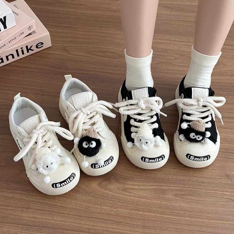 Giày Thể Thao Nữ Dây Thừng Tặng Sticker Bồ Hóng CHIBI Siêu Xinh Mới