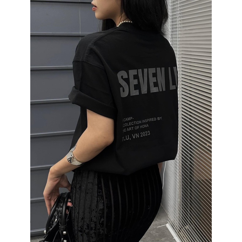 [Vải Xịn] Áo Thun Seven Lu chữ xám in kỹ thuật số - Vải xịn - Mỹ Tú Store