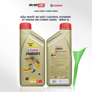 Dầu nhớt tổng hợp xe số castrol power1 4t 10w40 sn - dầu nhớt việt