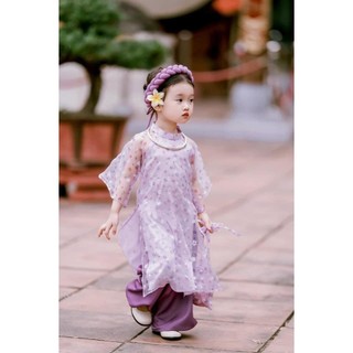 [HÀNG CAO CẤP] Áo dài cách tân hàng thiết kế diện Tết  cực đẹp cho bé (bao đổi trả 5 ngày)