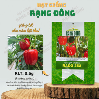 Hạt giống Ớt Chuông Rado 352 (0,5g~50 hạt) nhiều màu, trái sai, sinh trưởng khỏe - Hạt giống Rạng Đông