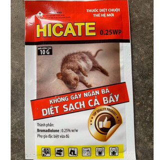Thuốc diệt chuột thế hệ mới HICATE 0.25WP,không gây ngán bả, diệt sạch cả bầy