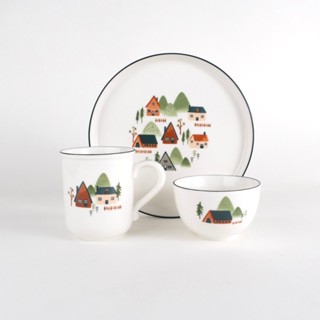 Chén sứ họa tiết Ngôi làng - Bộ sưu tập Bắc Âu - RB2.110