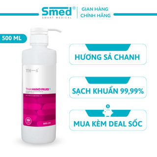 Nước rửa tay khô diệt khuẩn TH.A HAND RUB 1 hương thơm sả chanh thơm mát chai vòi nhấn 500ml
