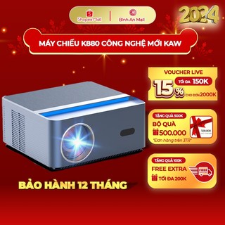Máy chiếu mini k880 chính hãng kaw độ sáng cao, xem phim, giải trí, hệ điều hành 5.0