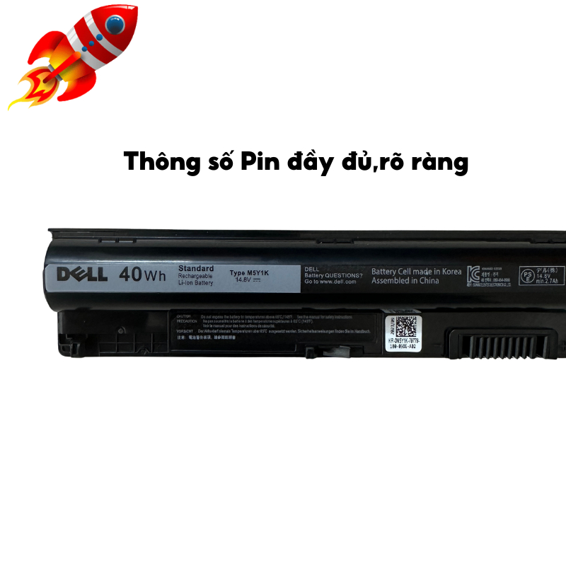 PIN LAPTOP 3451 ZIN 4CELL Inspiron 3451 3452 3458 3459 3462 3467 3468 3551 3552 3558 3559 3567 3568 5451 5455 5458 5459
