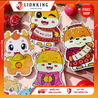  Lì Xì Chibi Phản Quang Có Nhũ Kim Tuyến Lấp Lánh gấu dâu rồng 2026 LionKingStore 