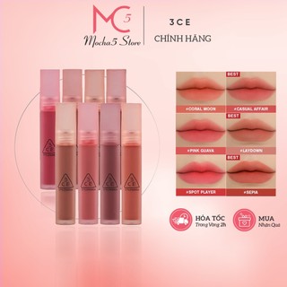 Son kem 3ce blur water tint đủ màu siêu xinh siêu hot mịn mượt nhẹ môi