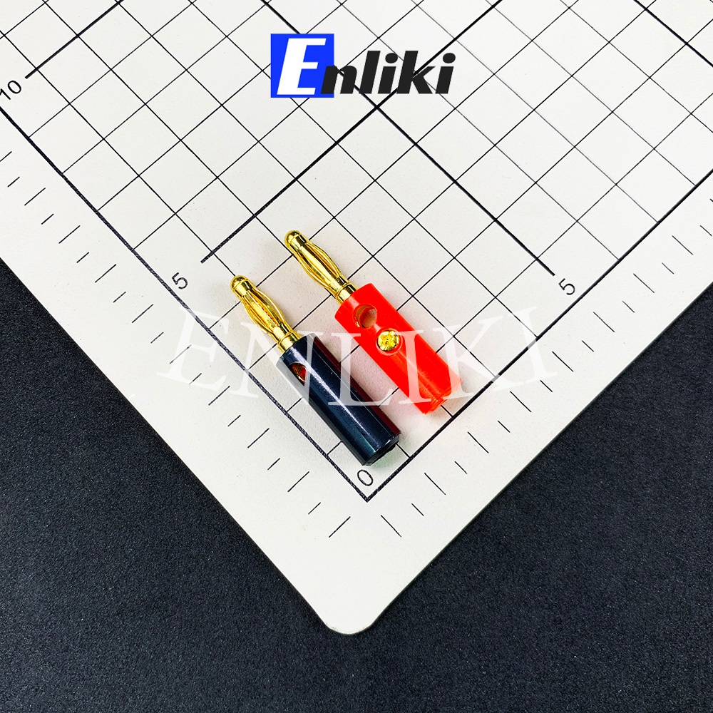 Jack Bắp Chuối Đực 4mm Mạ Vàng (Đỏ + Đen)