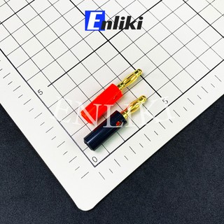 Jack Bắp Chuối Đực 4mm Mạ Vàng (Đỏ + Đen)