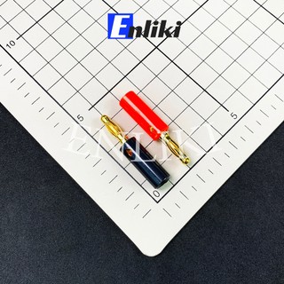 Jack Bắp Chuối Đực 4mm Mạ Vàng (Đỏ + Đen)