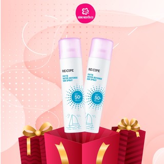 Xịt Chống Nắng Mờ Sẹo Dưỡng Trắng Công Nghệ Solar Clear Giúp Nuôi Dưỡng, Giảm Nếp Nhăn RECIPE