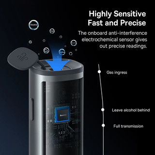 Máy Đo Nồng Độ Cồn Màn Hình LED Baseus SafeJourney Pro