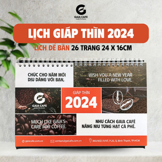 LỊCH ĐỂ BÀN 2024 GIÁP THÌN - GAIA CAFÉ