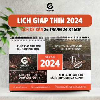 LỊCH ĐỂ BÀN 2024 GIÁP THÌN - GAIA CAFÉ