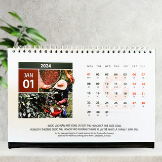 Lịch để bàn 2024 giáp thìn - gaia café