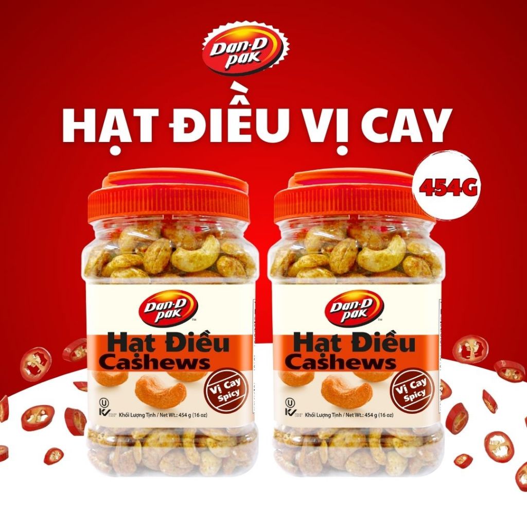 Hạt điều vị cay 454g Dan D Pak