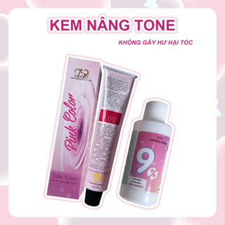 Kem nâng tone không gây hư tổn LIN COLOR, giúp nâng nền sáng lên nền nâu hỗ trợ màu nhuộm lên tốt hơn