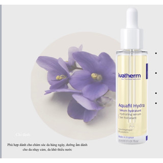 Serum ha ivatherm cấp ẩm nuôi dưỡng làn da căng bóng - aquafil hydra ivatherm