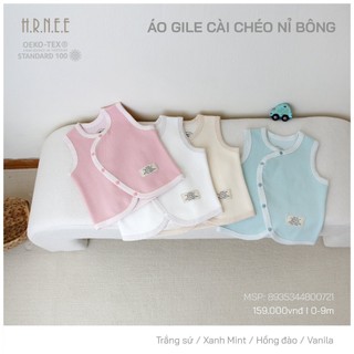 Hrnee - áo gile cài chéo nỉ bông hrne800721